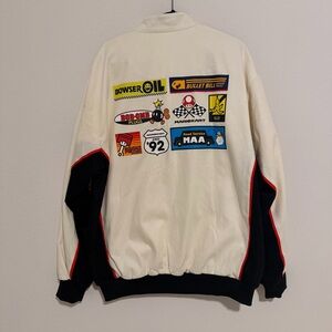 Nintendo Mario Kart racing Jacket Canvas White New with Tag XL